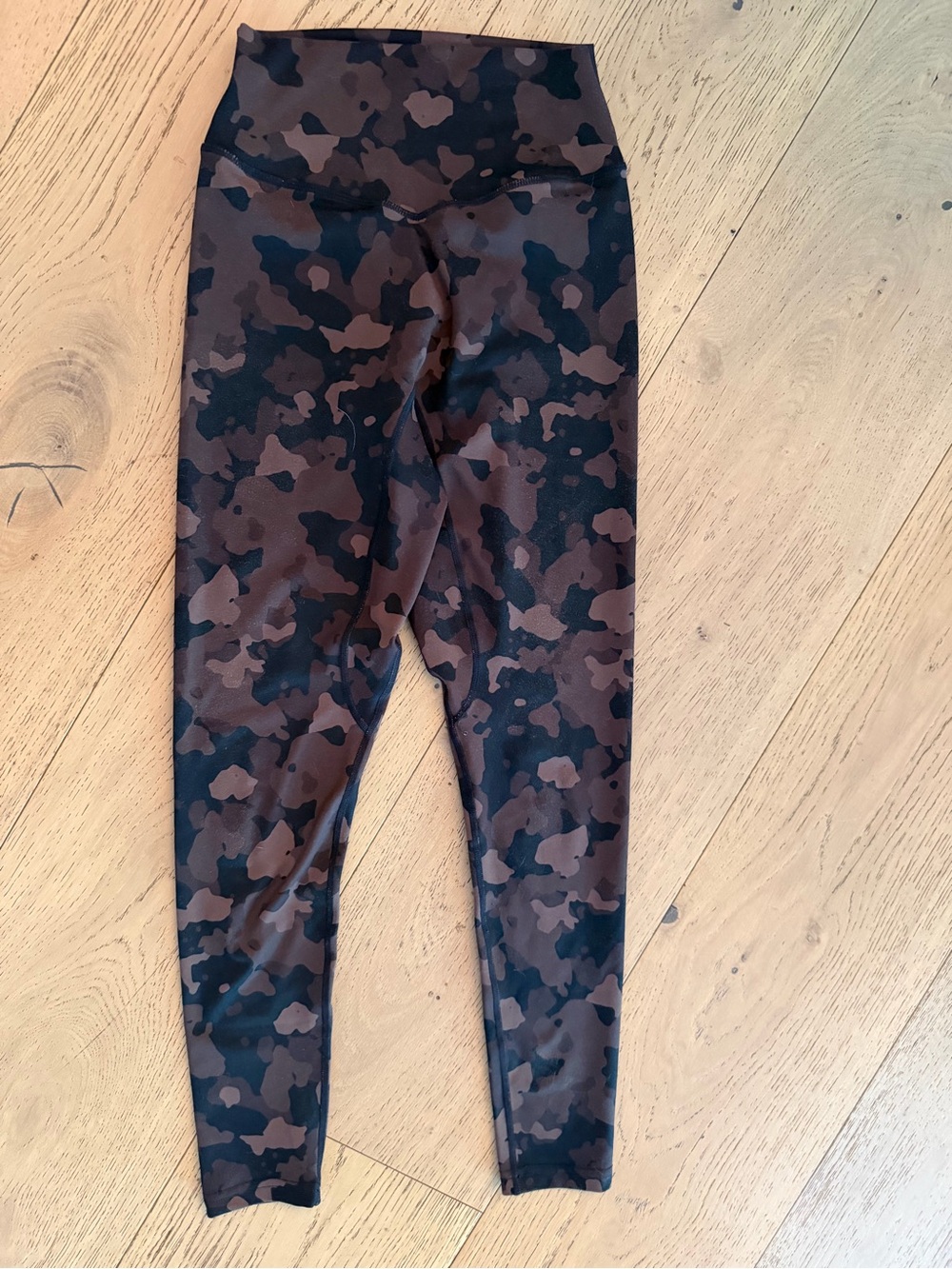 Balance Athletica Brown and Black Camo High-Waist Leggings